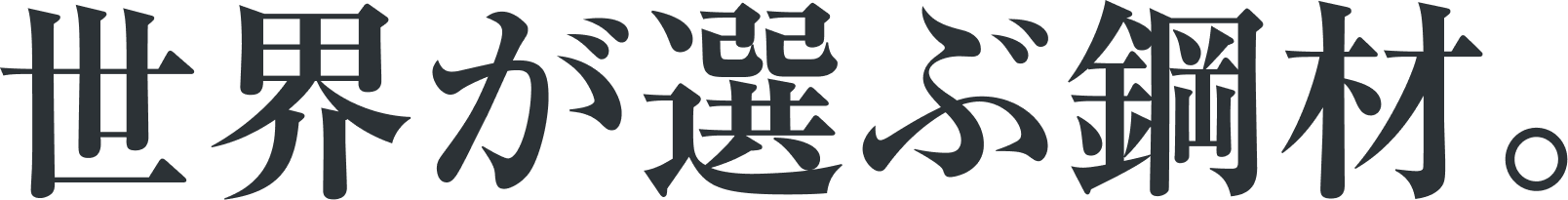 世界が選ぶ鋼材。